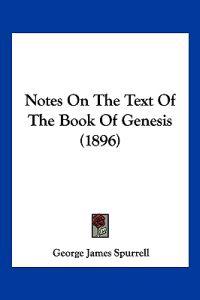 Notes On The Text Of The Book Of Genesis (1896)
