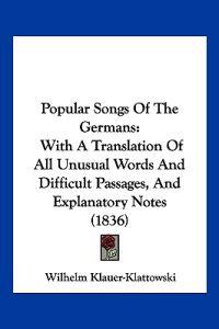 Popular Songs Of The Germans