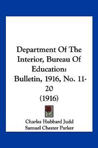 Department Of The Interior, Bureau Of Education