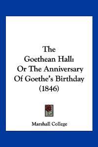 Bokomslag for "The Goethean Hall"