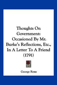 Bokomslag for "Thoughts On Government"