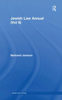 Jewish Law Annual (Vol 6)