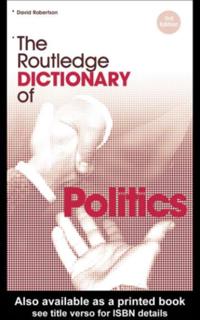 Routledge Dictionary of Politics