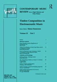 Contemporary Music Review