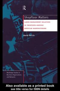 Routledge Studies in Business Organizations and Networks