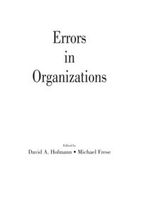 SIOP Organizational Frontiers Series
