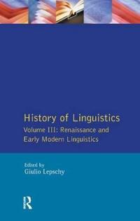 Bokomslag för "History of Linguistics Vol III"