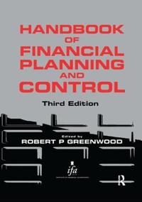 Kirjan kansi "Handbook of Financial Planning and Control"