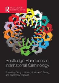 Kirjan kansi "Routledge Handbook of International Criminology"