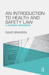 Bokomslag för "An Introduction to Health and Safety Law"
