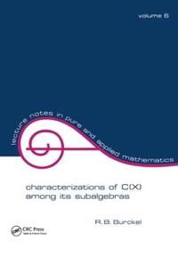 Bokomslag för "Characterization of C(x) among its Subalgebras"