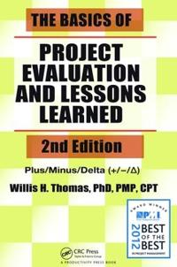 Kirjan kansi "The Basics of Project Evaluation and Lessons Learned"