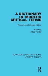 Bokomslag för "A Dictionary of Modern Critical Terms"