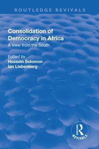 Kirjan kansi "Consolidation of Democracy in Africa"