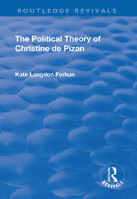 Kirjan kansi "The Political Theory of Christine de Pizan"