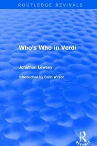 Bokomslag för "Who's Who in Verdi"