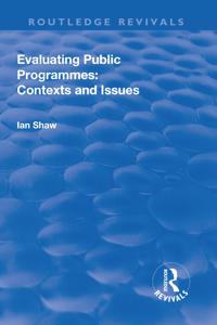 Kirjan kansi "Evaluating Public Programmes: Contexts and Issues"