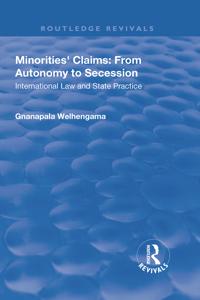 Minorities' Claims: From Autonomy to Secession