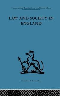 Kirjan kansi "Law and Society in England"
