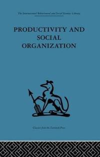 Kirjan kansi "Productivity and Social Organization"