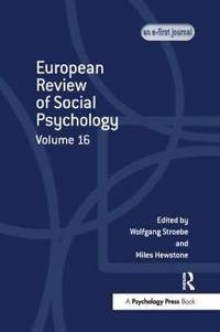 Bokomslag för "European Review of Social Psychology: Volume 16"