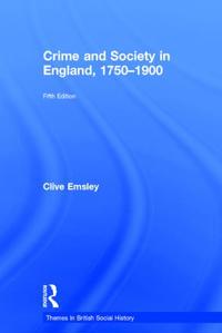 Kirjan kansi "Crime and Society in England, 1750–1900"