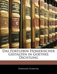 Kirjan kansi "Das Fortleben homerischer Gestalten in Goethes Dichtung"
