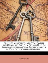 Einfluss Verschiedener Standweite Und Düngung Auf Den Ertrag Und Die Zusammensetzung Von Futterrunkeln in Vier Entwickelungsphasen ...