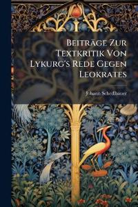 Bokomslag för "Beiträge zur Textkritik von Lykurg's Rede gegen Leokrates"