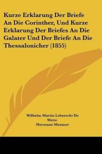 De Wette, W: Kurze Erklarung Der Briefe An Die Corinther, Un
