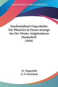 Wagenfeld, F: Sanchuniathon's Urgeschichte Der Phonizier In