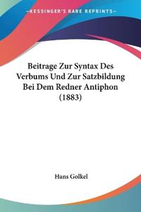 Golkel, H: Beitrage Zur Syntax Des Verbums Und Zur Satzbildu