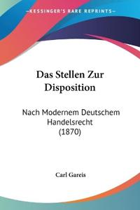 Gareis, C: Stellen Zur Disposition