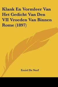 Klank En Vormleer Van Het Gedicht Van Den VII Vroeden Van Binnen Rome (1897)
