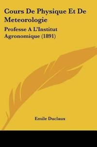 Cours De Physique Et De Meteorologie