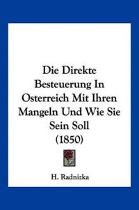 Radnizka, H: Direkte Besteuerung In Osterreich Mit Ihren Man