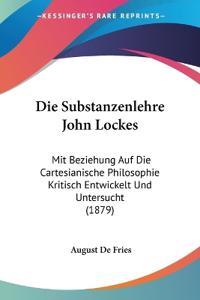 De Fries, A: Substanzenlehre John Lockes