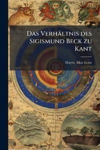 Bokomslag för "Das Verhältnis des Sigismund Beck zu Kant"
