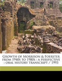 Growth of Morrison & Foerster from 1940s to 1980s