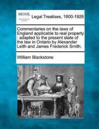Commentaries on the laws of England applicable to real property