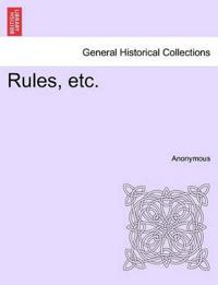 Bokomslag för "Rules, Etc."