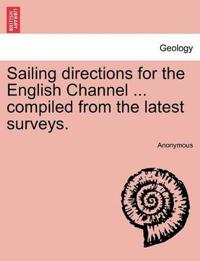 Kirjan kansi "Sailing Directions for the English Channel ... Compiled from the Latest Surveys."