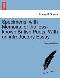 Bokomslag för "Specimens, with Memoirs, of the Less-Known British Poets. with an Introductory Essay."
