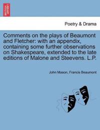 Comments on the Plays of Beaumont and Fletcher