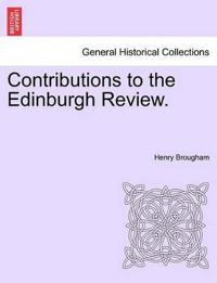 Bokomslag för "Contributions to the Edinburgh Review."