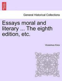 Bokomslag for "Essays moral and literary ... The eighth edition, etc."