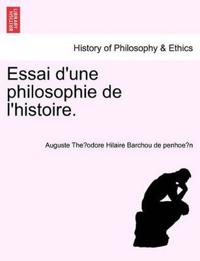 Essai d'une philosophie de l'histoire.