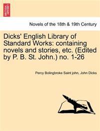 Dicks' English Library of Standard Works