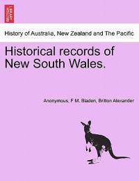 Historical records of New South Wales.