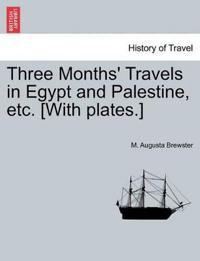 Three Months' Travels in Egypt and Palestine, Etc. [With Plates.]